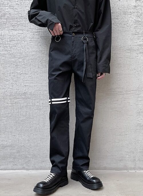 Black Pants With Knee Strap | Taehyung - BTS