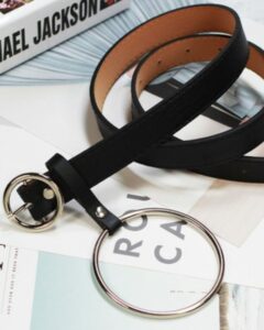 Black Round Buckle Belt With Ring | Soyeon – (G)I-DLE