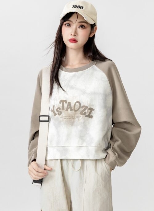 Vintage Retro Colorblock Sweatshirt