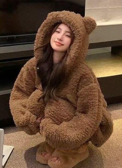 Brown Bear Plush Pajama Set | Sullyoon - NMIXX