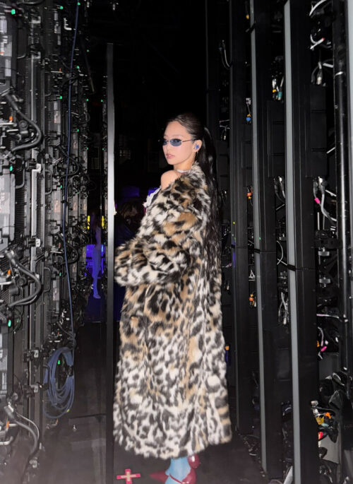 Brown Leopard Pattern Fur Coat | Jennie - BlackPink