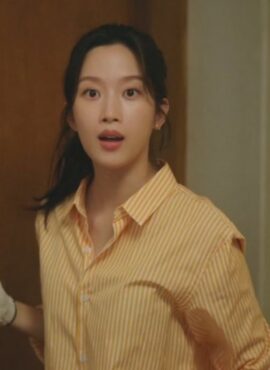 Yellow Stripes Long Sleeves Shirt | Baek Su Jeong – My Dearest Nemesis