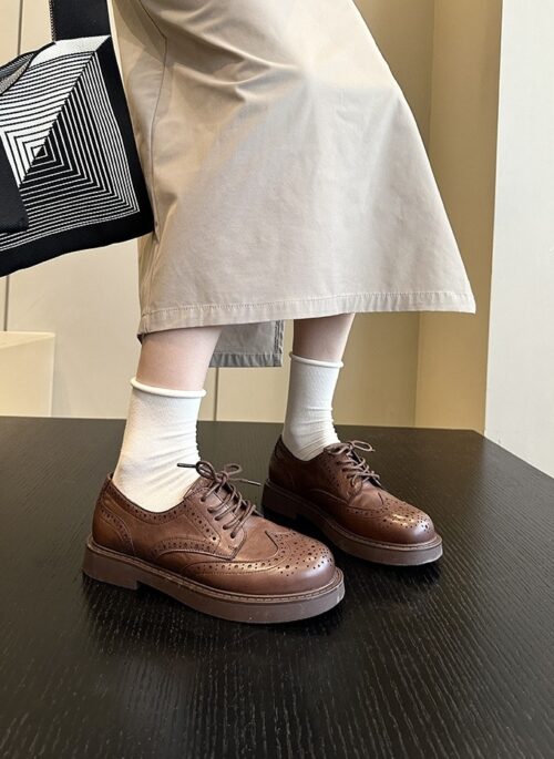Brown Lace-Up Derby Shoes | Taemin - SHINee