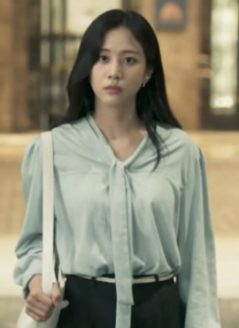 Green Chiffon Bow Neckline Blouse | Yeo Eun Nam – Buried Hearts