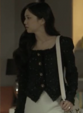 Grey Square Neck Tweed Jacket | Yeo Eun Nam – Buried Hearts